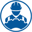reliable services icon of a construction worker